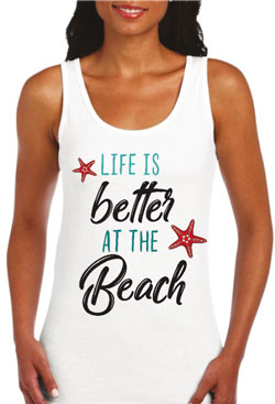 Life is better at the beach / schwarz